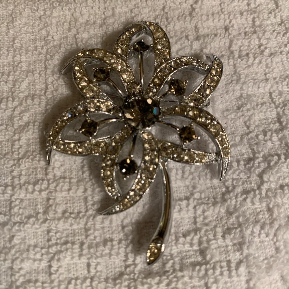 Vintage “Evening Star” Sarah Coventry Silver Floral Brooch